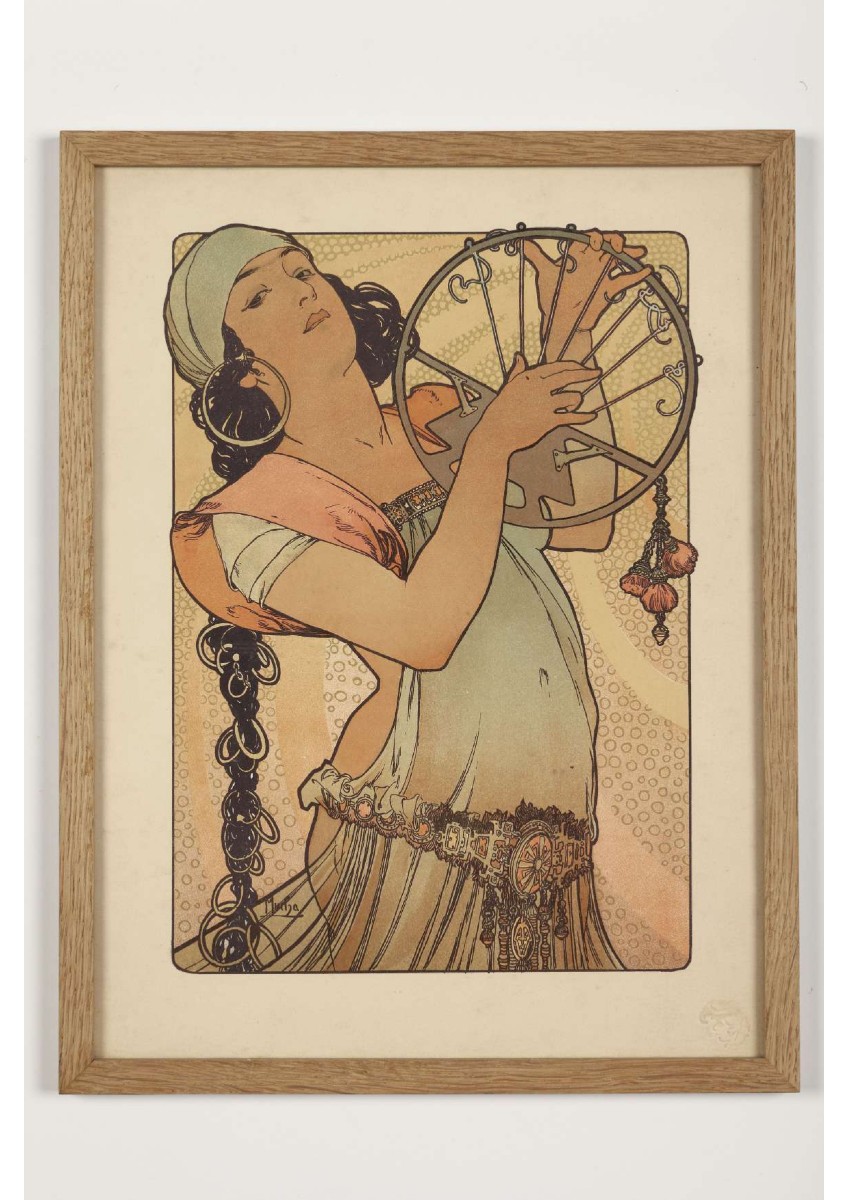 Chromolithographie Estampe Moderne "Salomé" - Alphonse MUCHA (1860-1939)