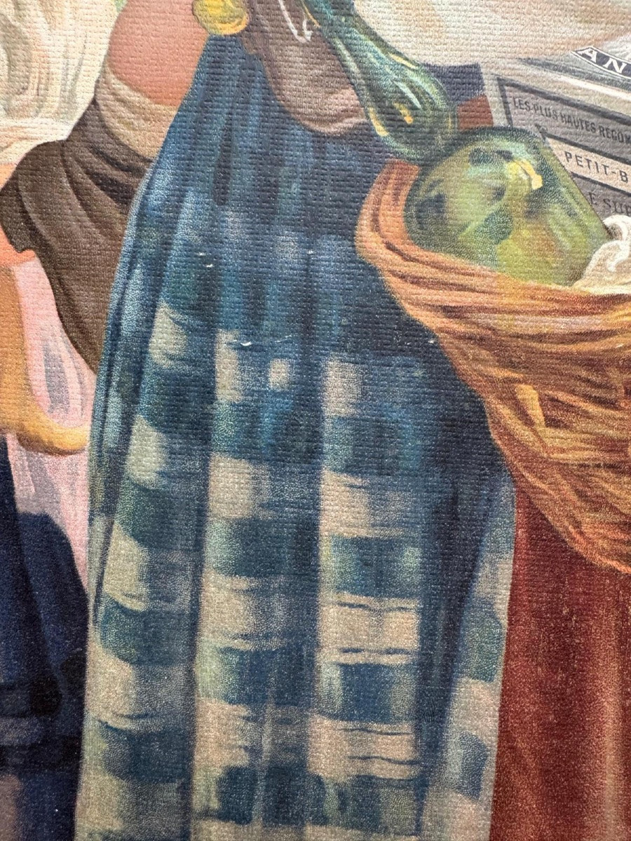 « Le Retour du marché » - Panonceau lithographié / LU, Lefèvre-Utile -photo-1