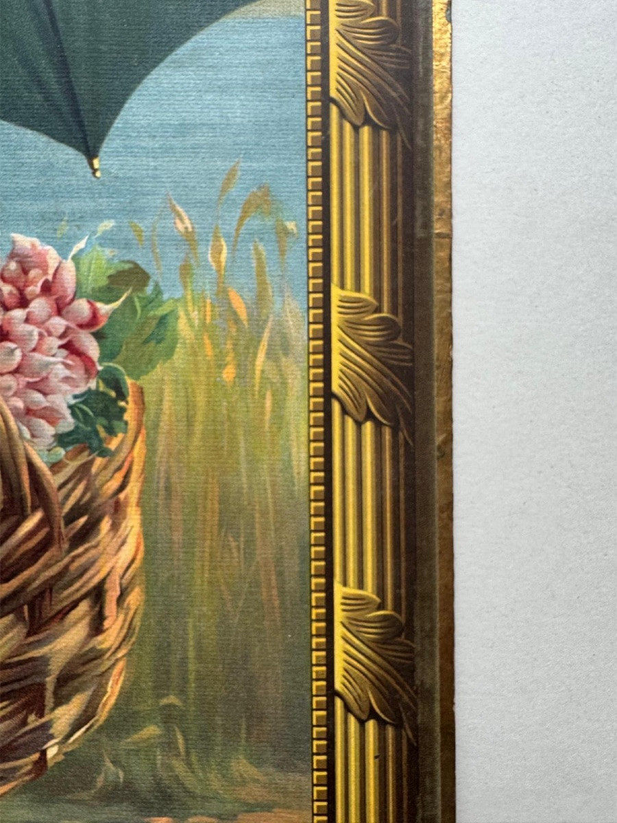 « Le Retour du marché » - Panonceau lithographié / LU, Lefèvre-Utile -photo-6