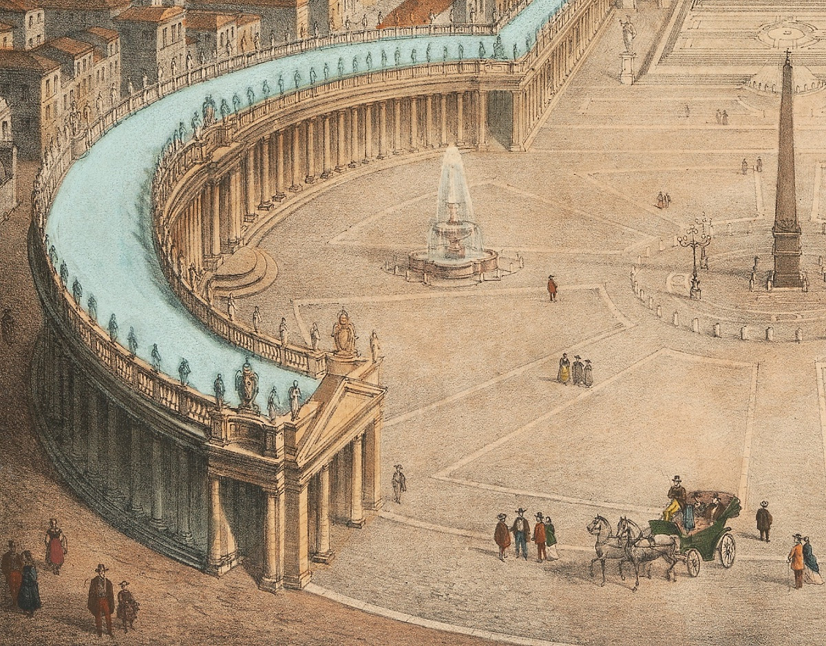 Rome - Enhanced Engraving - Piazza San Pietro, Rome-photo-4