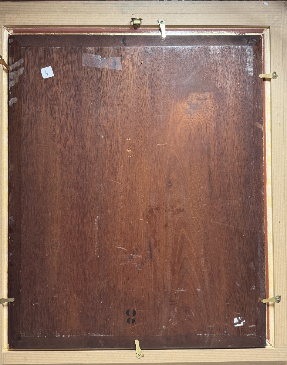 Huile sur panneau : « À la claire fontaine » – Luigi Loir (1845 - 1916)-photo-1