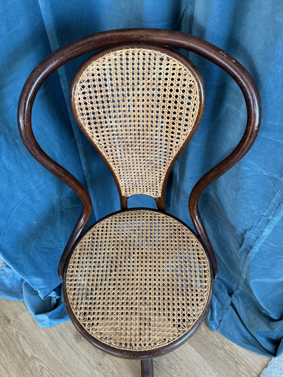 Chaise de bureau à système attribuée à Jacob Josef Kohn  – Vienne, fin XIXe siècle-photo-2