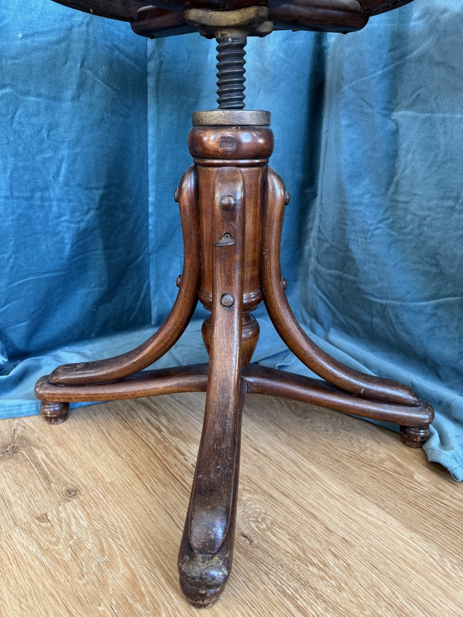 Chaise de bureau à système attribuée à Jacob Josef Kohn  – Vienne, fin XIXe siècle-photo-3