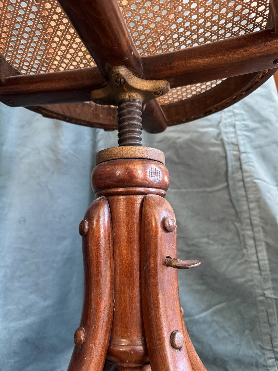 Chaise de bureau à système attribuée à Jacob Josef Kohn  – Vienne, fin XIXe siècle-photo-4