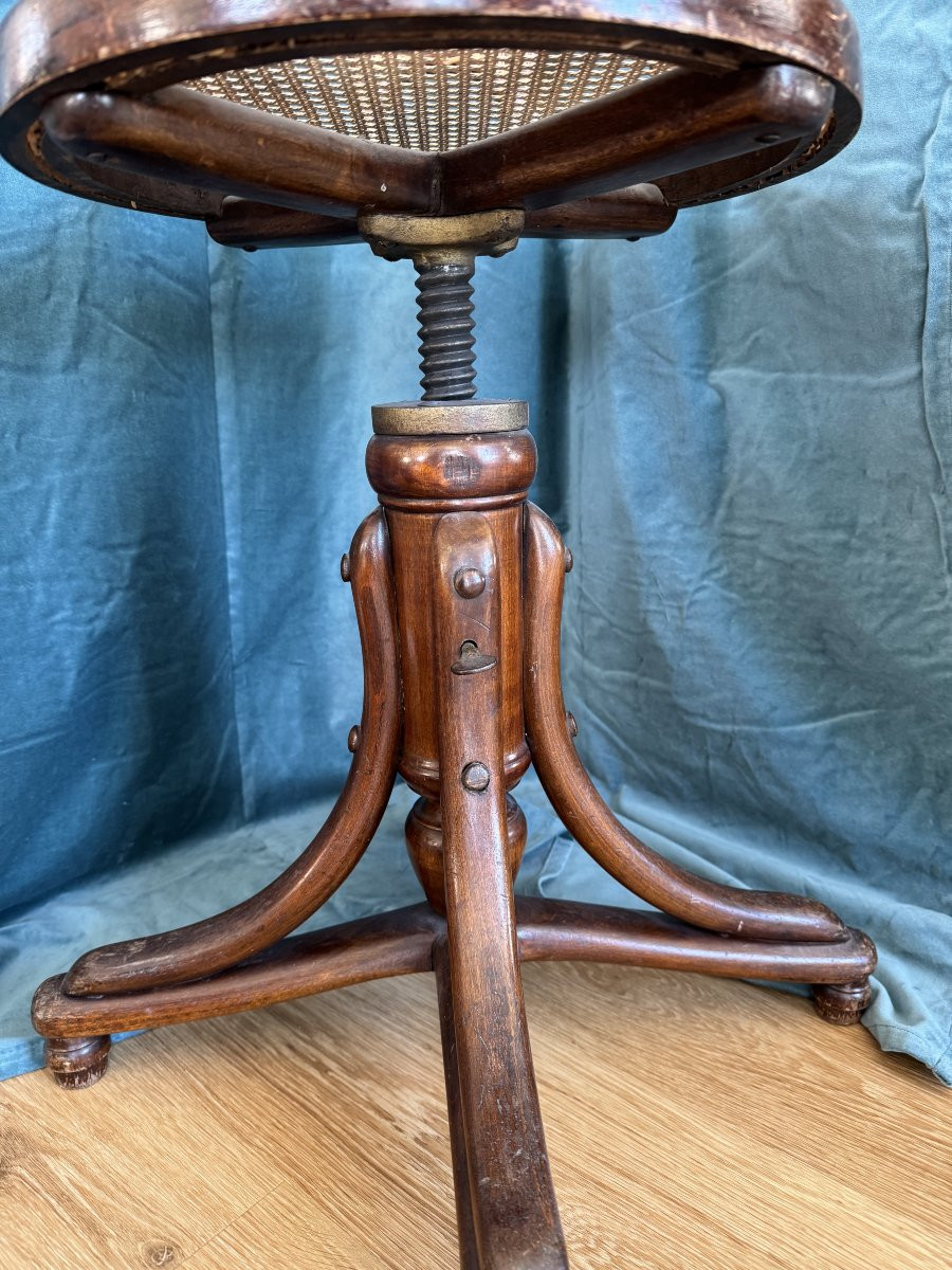 Chaise de bureau à système attribuée à Jacob Josef Kohn  – Vienne, fin XIXe siècle-photo-1