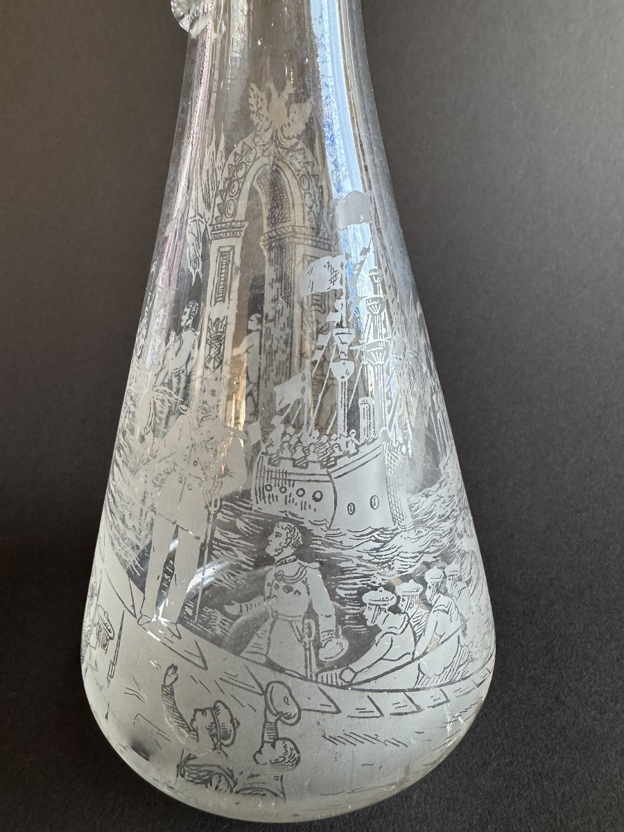 Carafe commémorative alliance franco-russe – Visite du tsar Nicolas II à Paris, 1896-photo-2