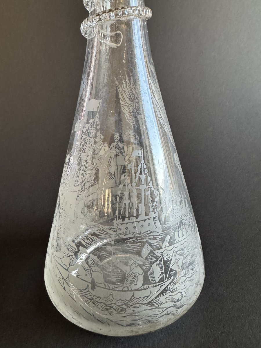 Carafe commémorative alliance franco-russe – Visite du tsar Nicolas II à Paris, 1896-photo-3