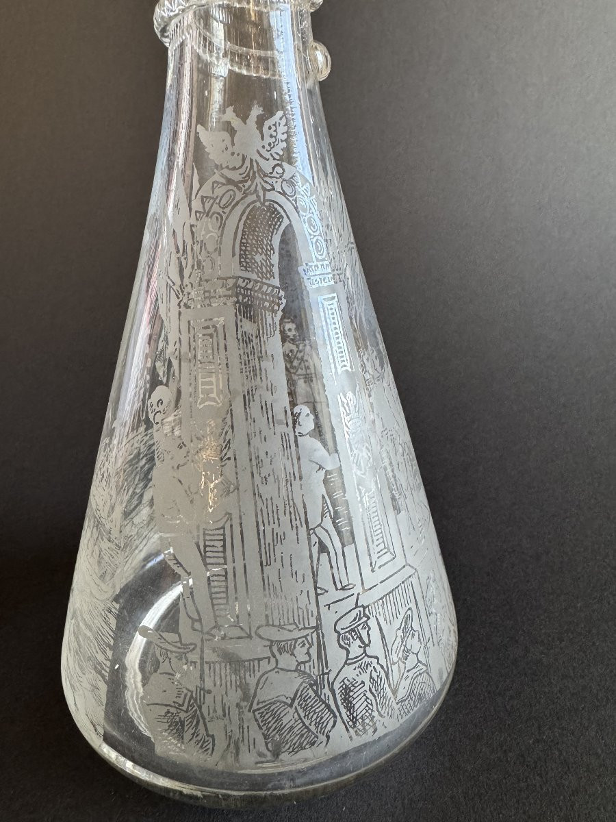 Carafe commémorative alliance franco-russe – Visite du tsar Nicolas II à Paris, 1896-photo-4