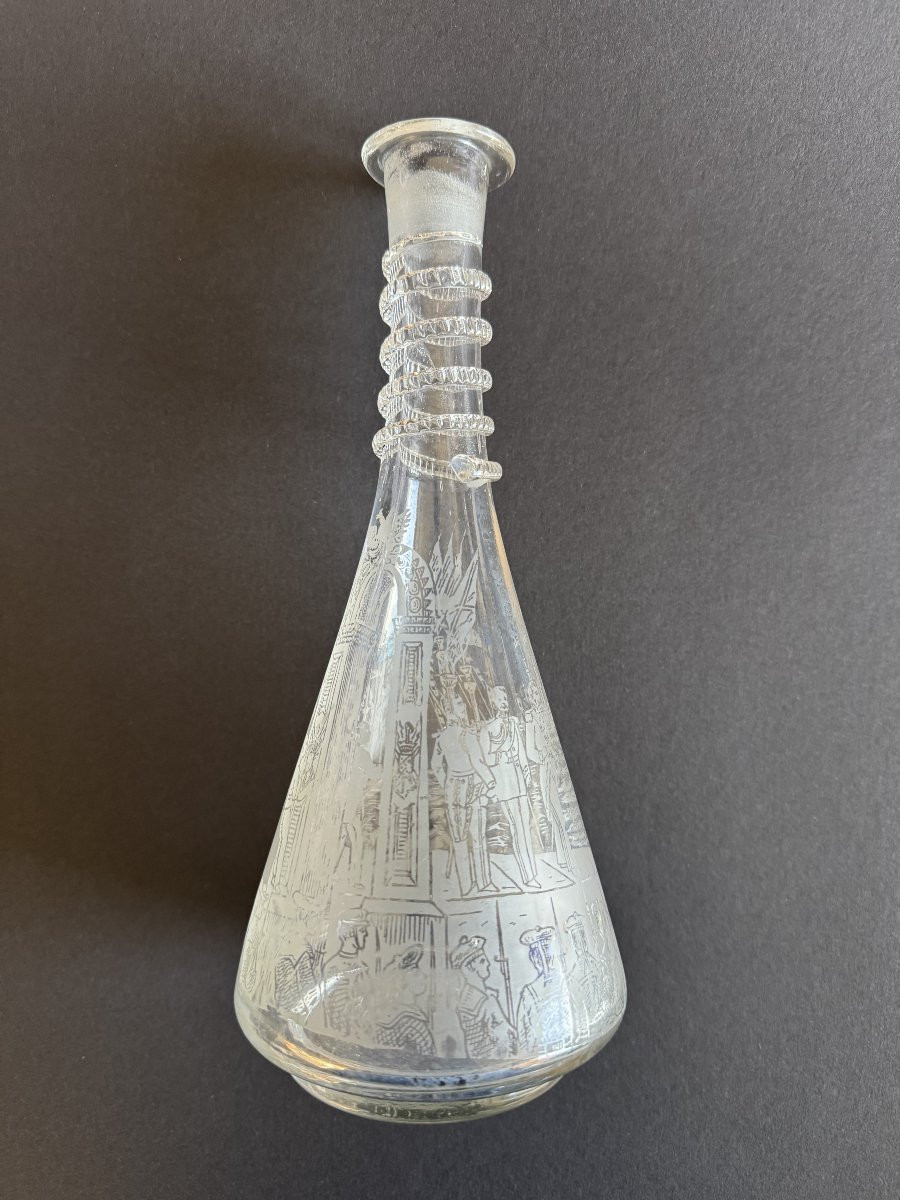 Carafe commémorative alliance franco-russe – Visite du tsar Nicolas II à Paris, 1896-photo-3