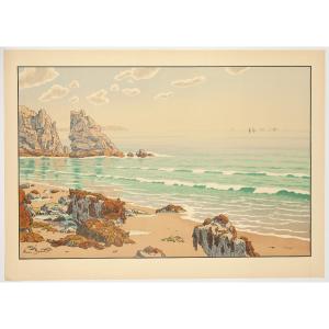 Henri Rivière - Lithographie - La Mer
