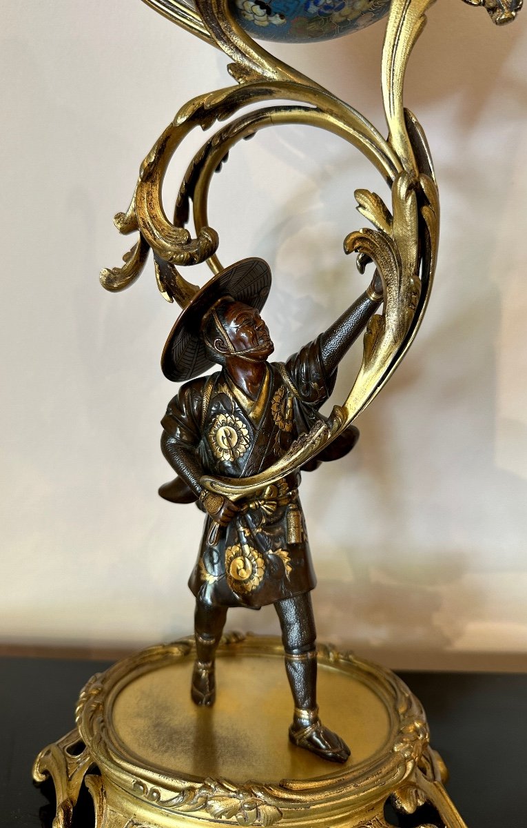 Japanese Clock Late 19th Century-photo-4