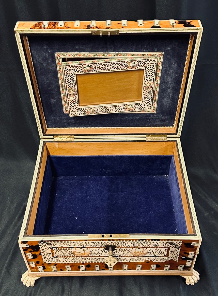 Anglo-indian Box, Vizagapatam, Early 20th Century-photo-3