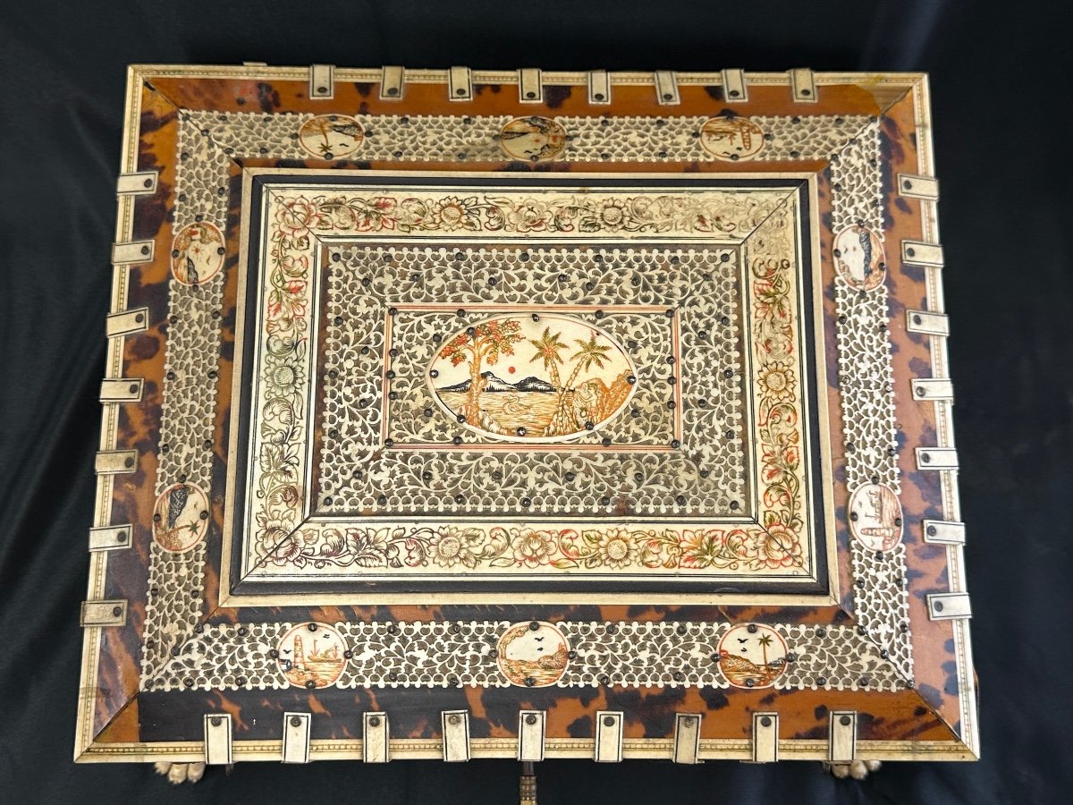 Anglo-indian Box, Vizagapatam, Early 20th Century-photo-2