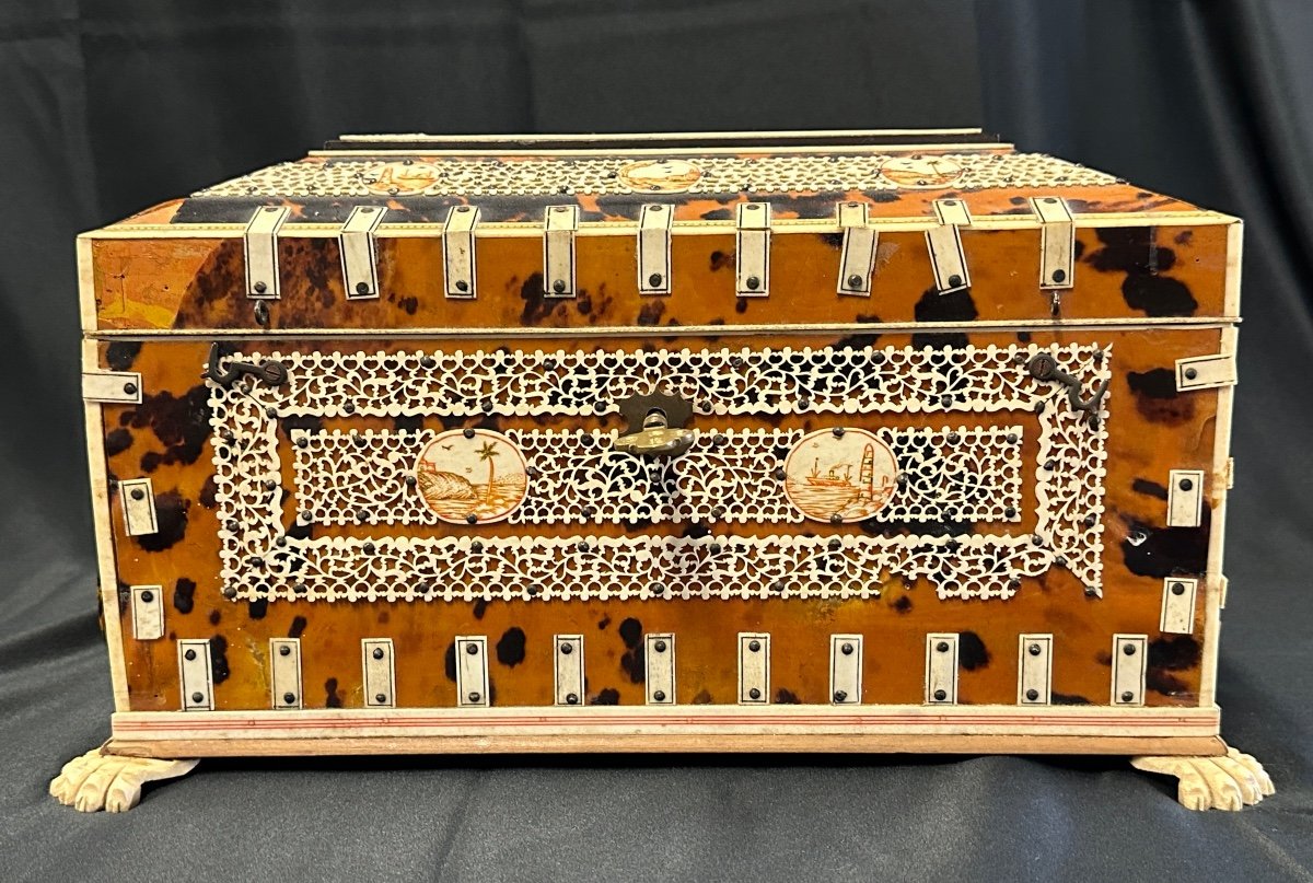 Anglo-indian Box, Vizagapatam, Early 20th Century-photo-4