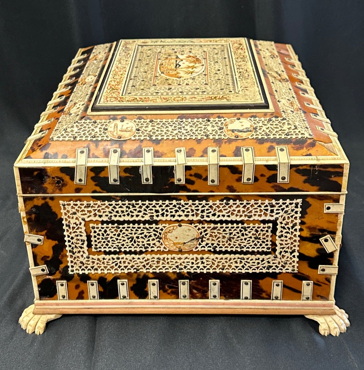 Anglo-indian Box, Vizagapatam, Early 20th Century-photo-5