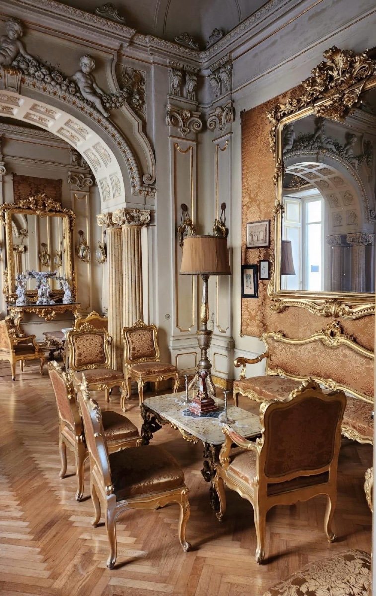 Superbe Salon En Bois Doré, Style Louis XV, XIXème Siècle -photo-4