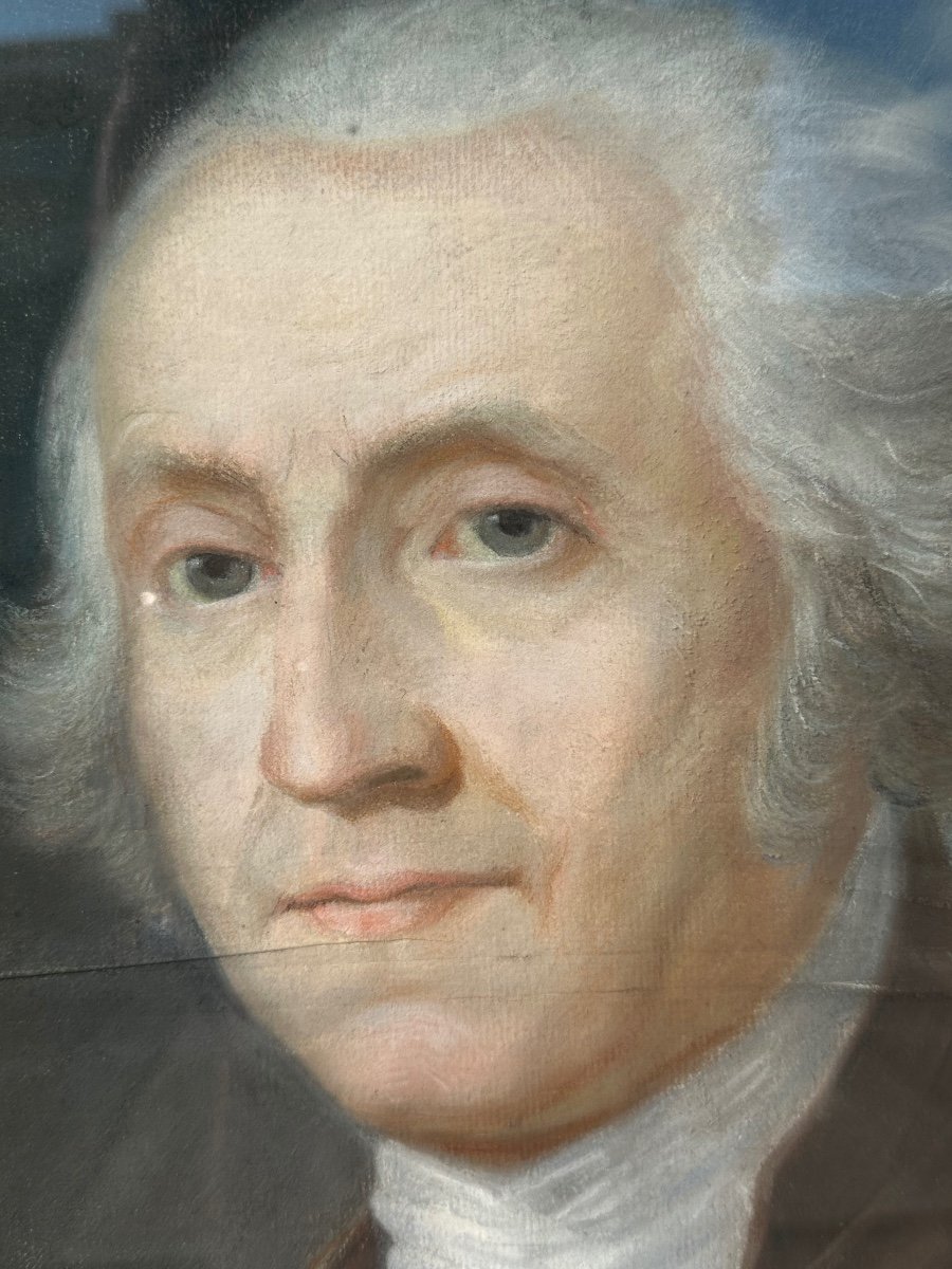 Portrait De George Washington, Pastel, XVIIIème Siècle -photo-4