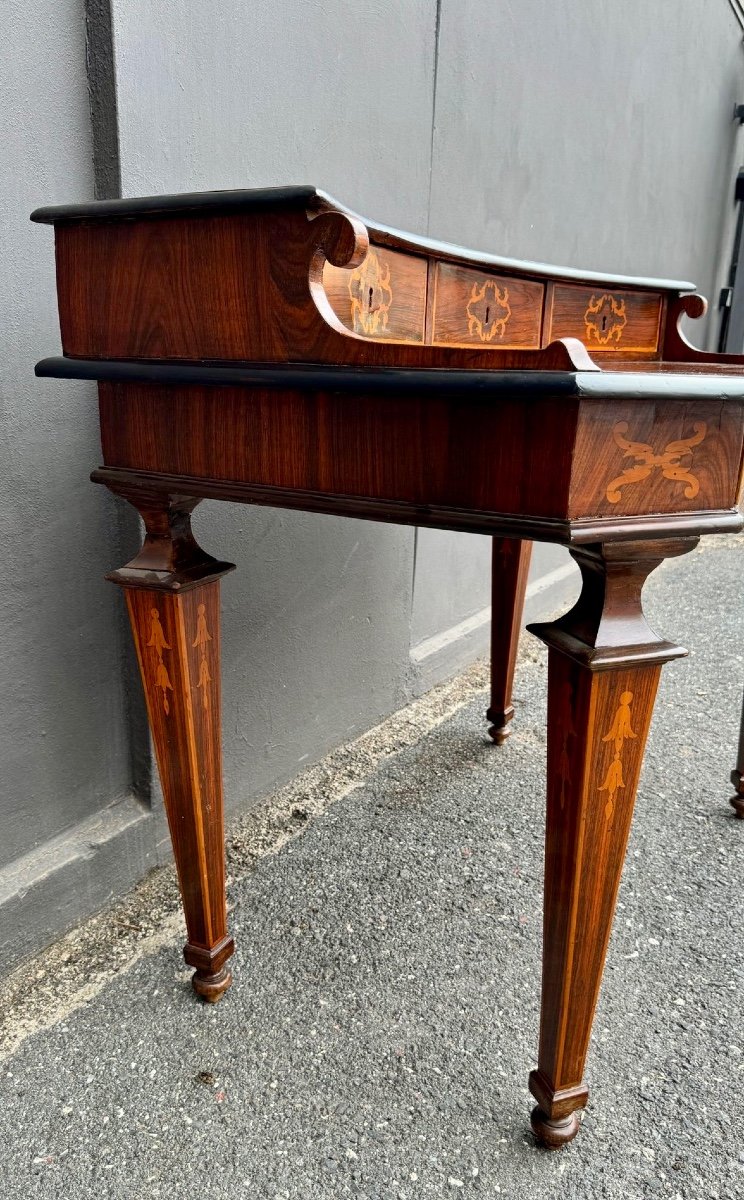 Marquetry Stepped Desk, Rome, 18th Century -photo-3