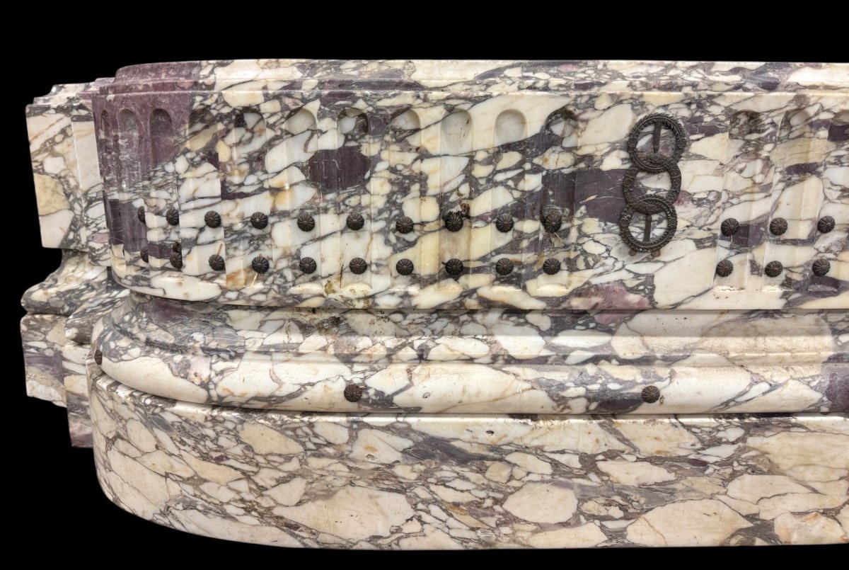Jardinière In Breccia Marble From Serravezza, 19th Century -photo-1