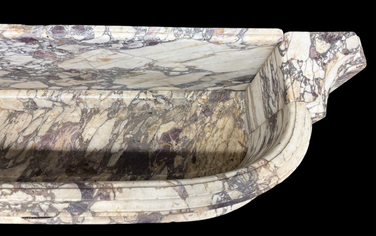 Jardinière In Breccia Marble From Serravezza, 19th Century -photo-3