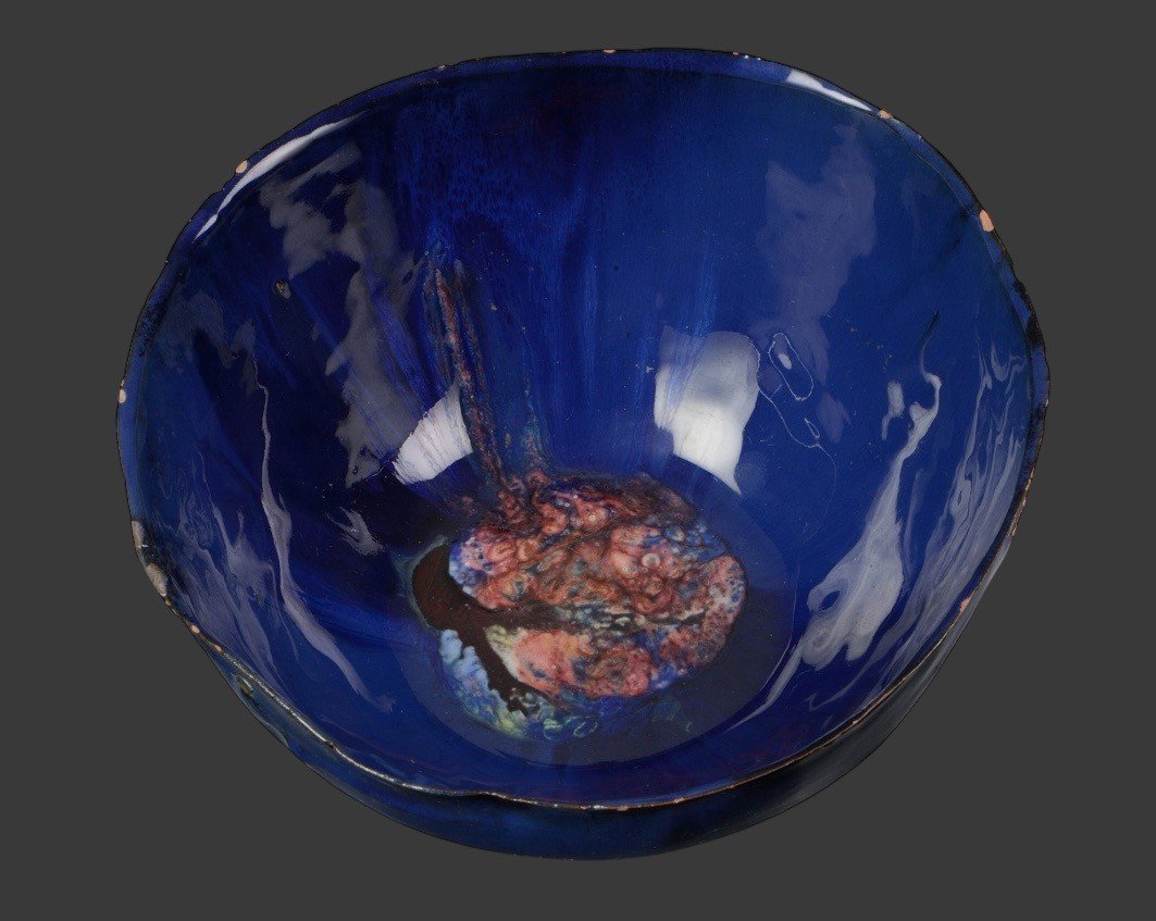 Fausto Melotti (1901 - 1986) Coupelle En Céramique Polychrome émaillée