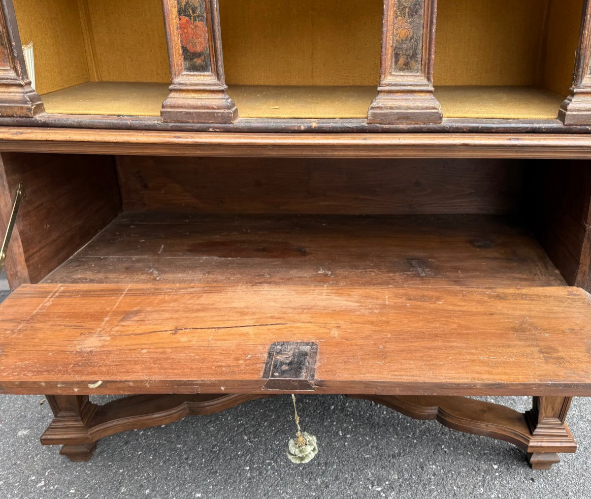 Cabinet Or Display Cabinet In Lacquered Wood And Natural Wood, 18th Century-photo-7
