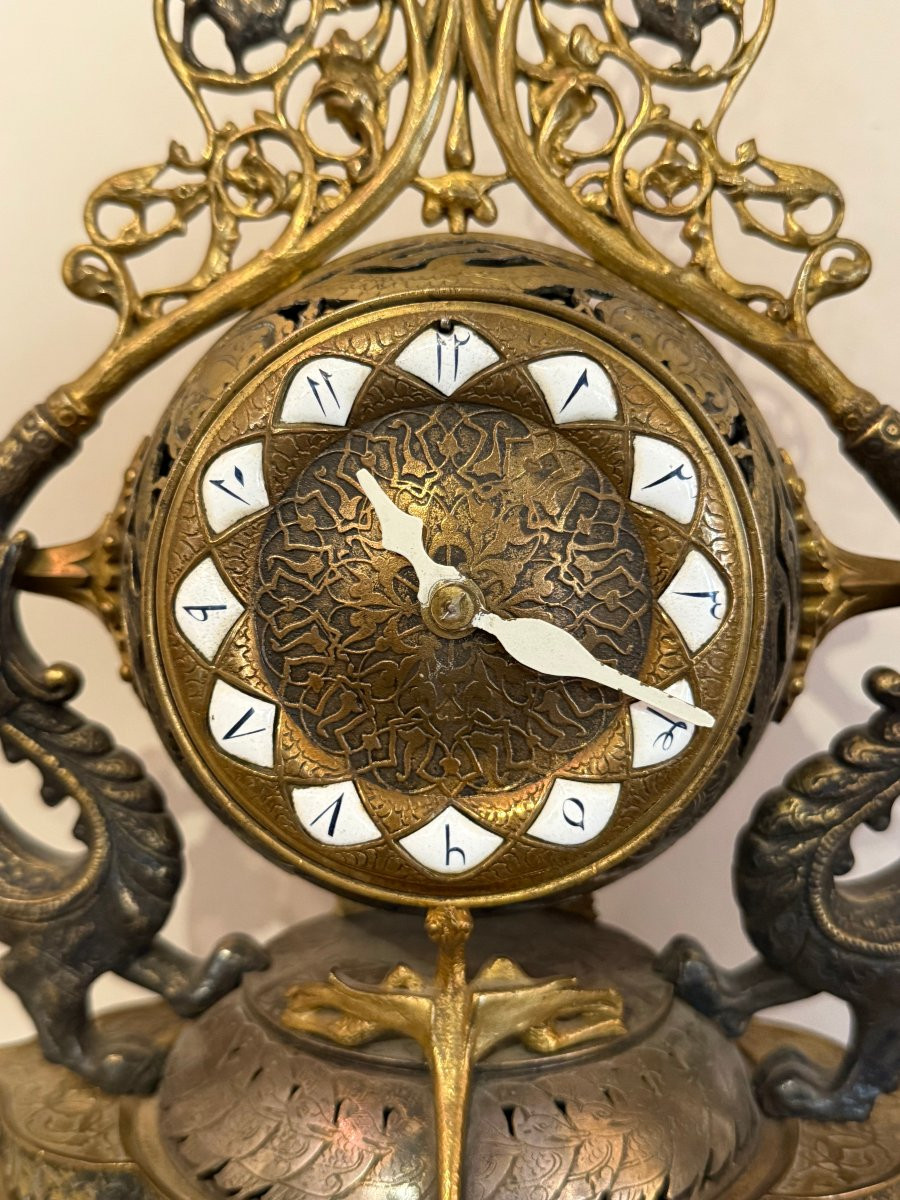 Geoffroy Dechaume & Maximilien Delafontaine - 19th Century "persian" Bronze Clock-photo-3