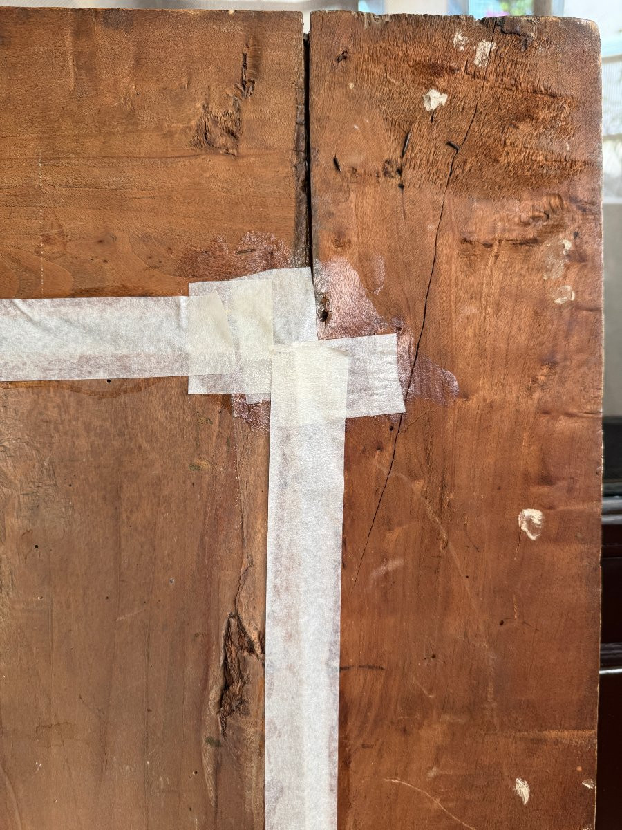 Cadre ancien En Bois Scupté et doré, Italie XVII° Siècle-photo-6