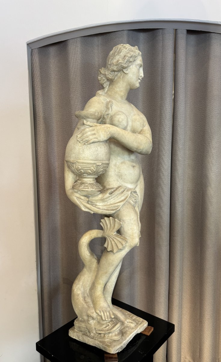 Large Venus In Carrara Marble, Italy, 18th Century-photo-7