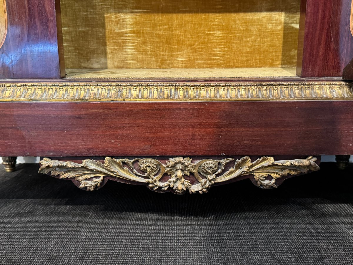 Paul Sormani Att. To - Sideboard In Veneered Wood, Marquetry And Gilded Bronze, 19th Century -photo-8