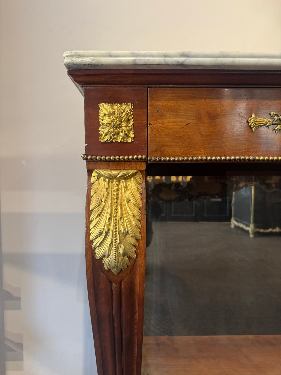 JACOB-DESMALTER - Console en acajou et bronze doré, XIX° siècle-photo-1