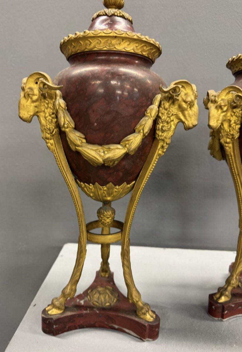 Paire de cassolettes estampillées "A. GIROUX PARIS", XIX° siècle-photo-4