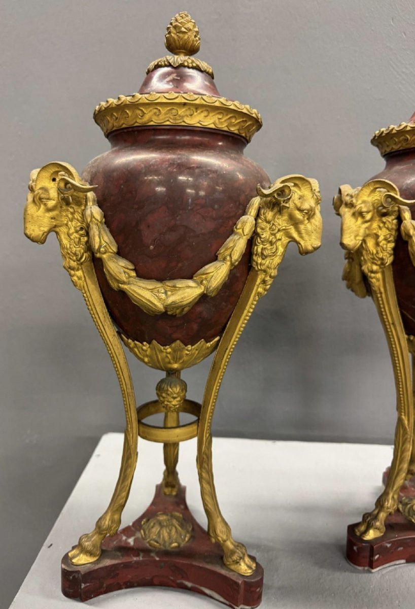 Paire de cassolettes estampillées "A. GIROUX PARIS", XIX° siècle-photo-4