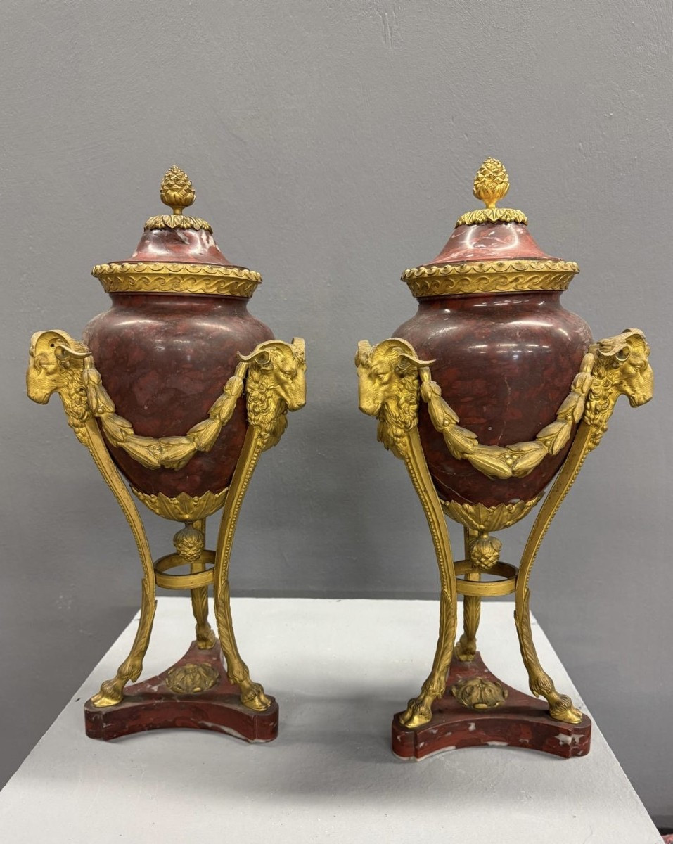 Paire de cassolettes estampillées "A. GIROUX PARIS", XIX° siècle