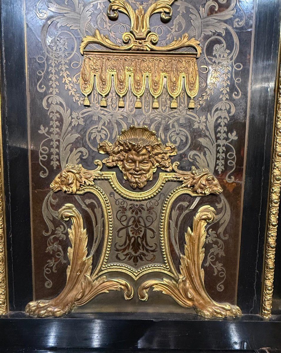 Important meuble d'appui en marqueterie Boulle,  XIX° siècle -photo-3