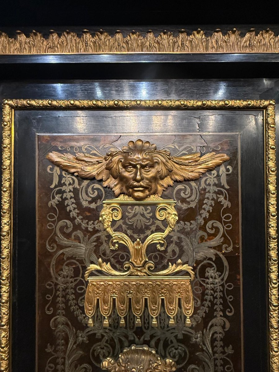 Important meuble d'appui en marqueterie Boulle,  XIX° siècle -photo-6