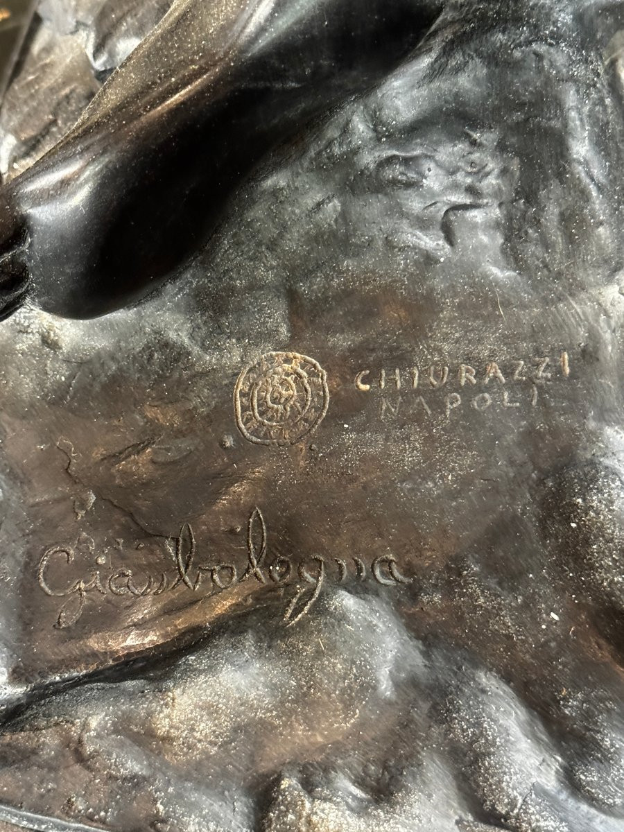 Large Patinated Bronze Sculpture Representing "l "enlèvement Des Sabines", Early 20th Century-photo-7