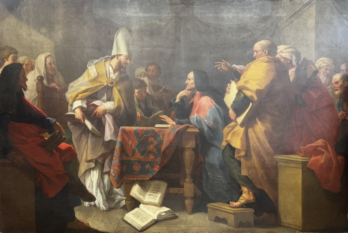 Saint Augustin combattant l'hérésie, école française de la seconde moitié du XVIIIe siècle