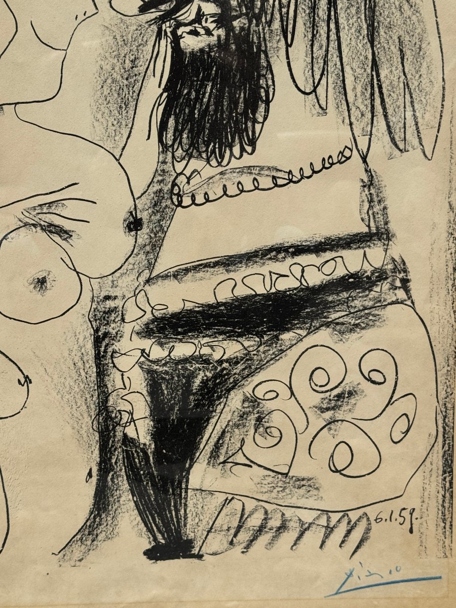Pablo Picasso (1881–1973) -  "the Old King," Lithograph, 1959-photo-1