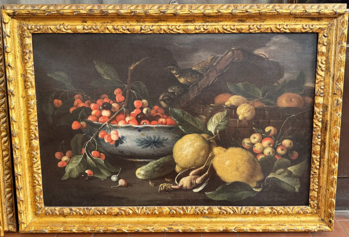 Tommaso Realfonso Masillo (Napoli, 1677-1743) - Paire de natures mortes,Italie, début XVIII°-photo-2