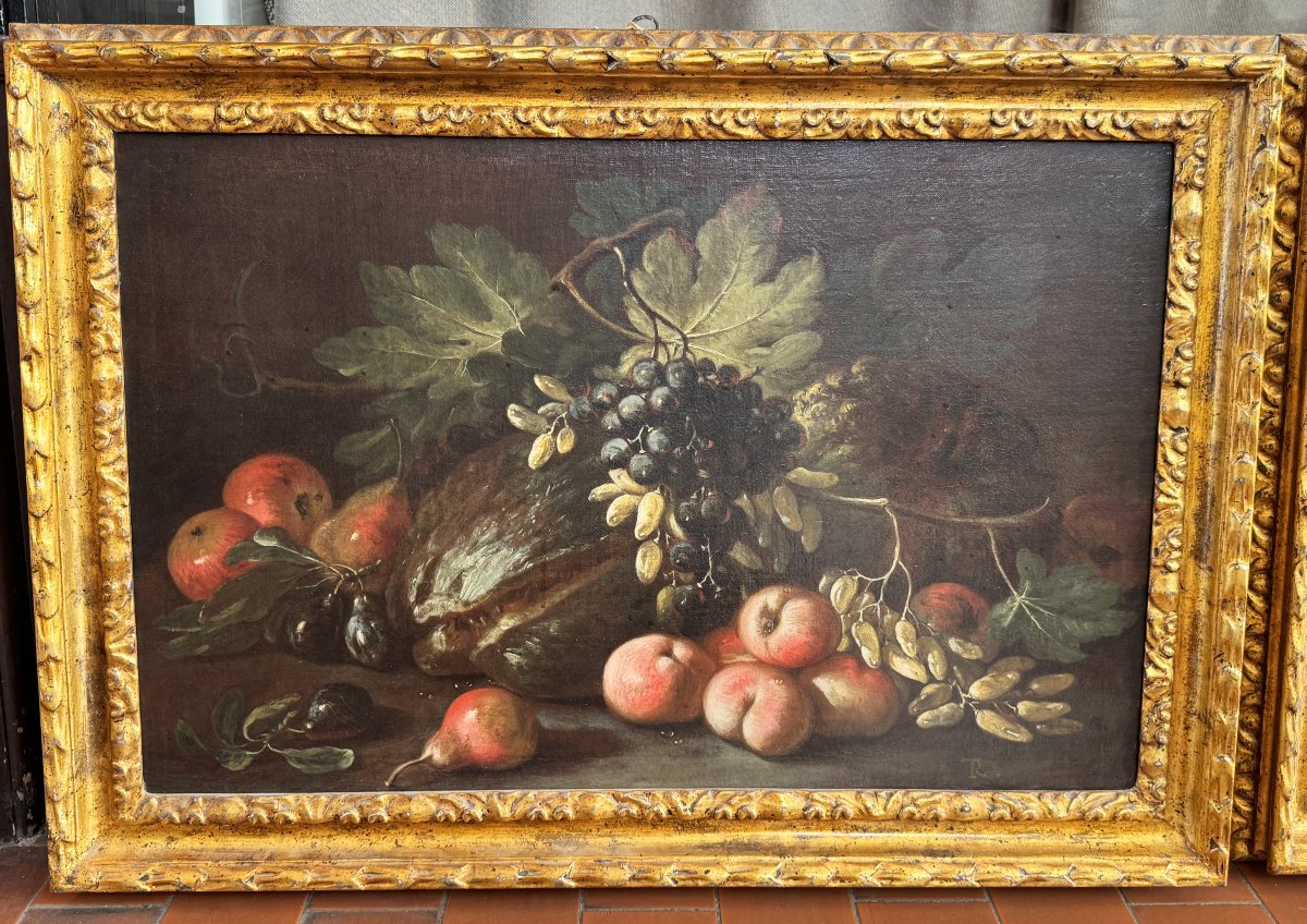 Tommaso Realfonso Masillo (Napoli, 1677-1743) - Paire de natures mortes,Italie, début XVIII°-photo-3