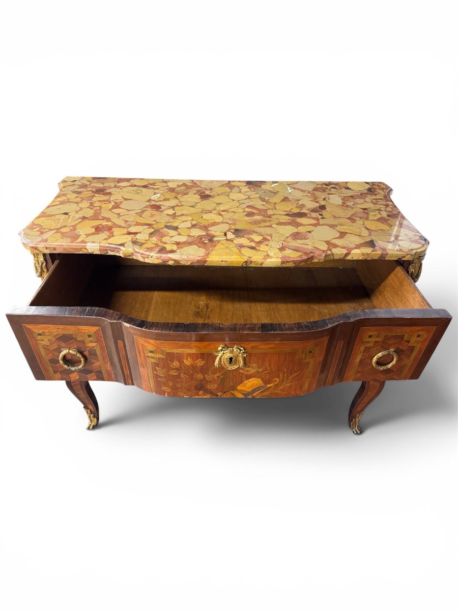 Commode d'époque Transition estampillée FROMAGEAU - époque XVIII° siècle-photo-4