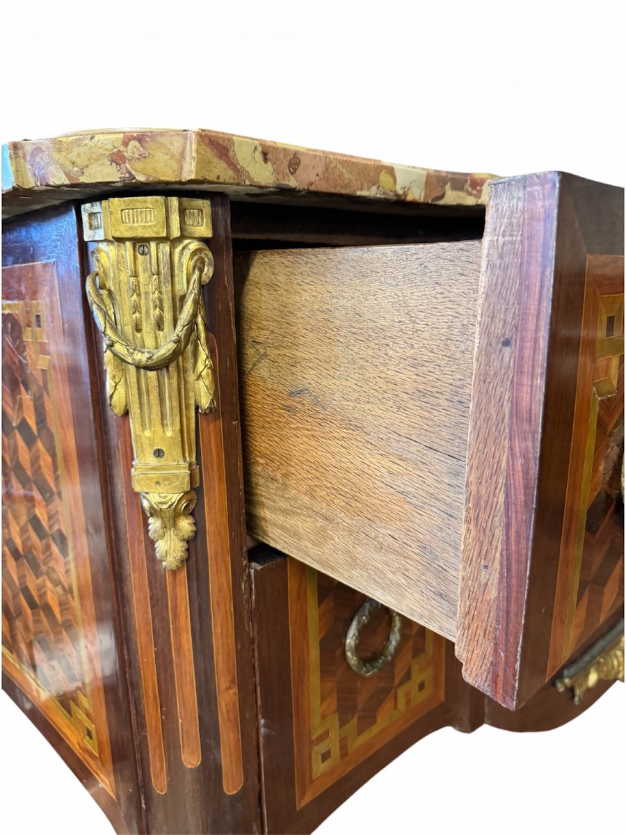 Commode d'époque Transition estampillée FROMAGEAU - époque XVIII° siècle-photo-3