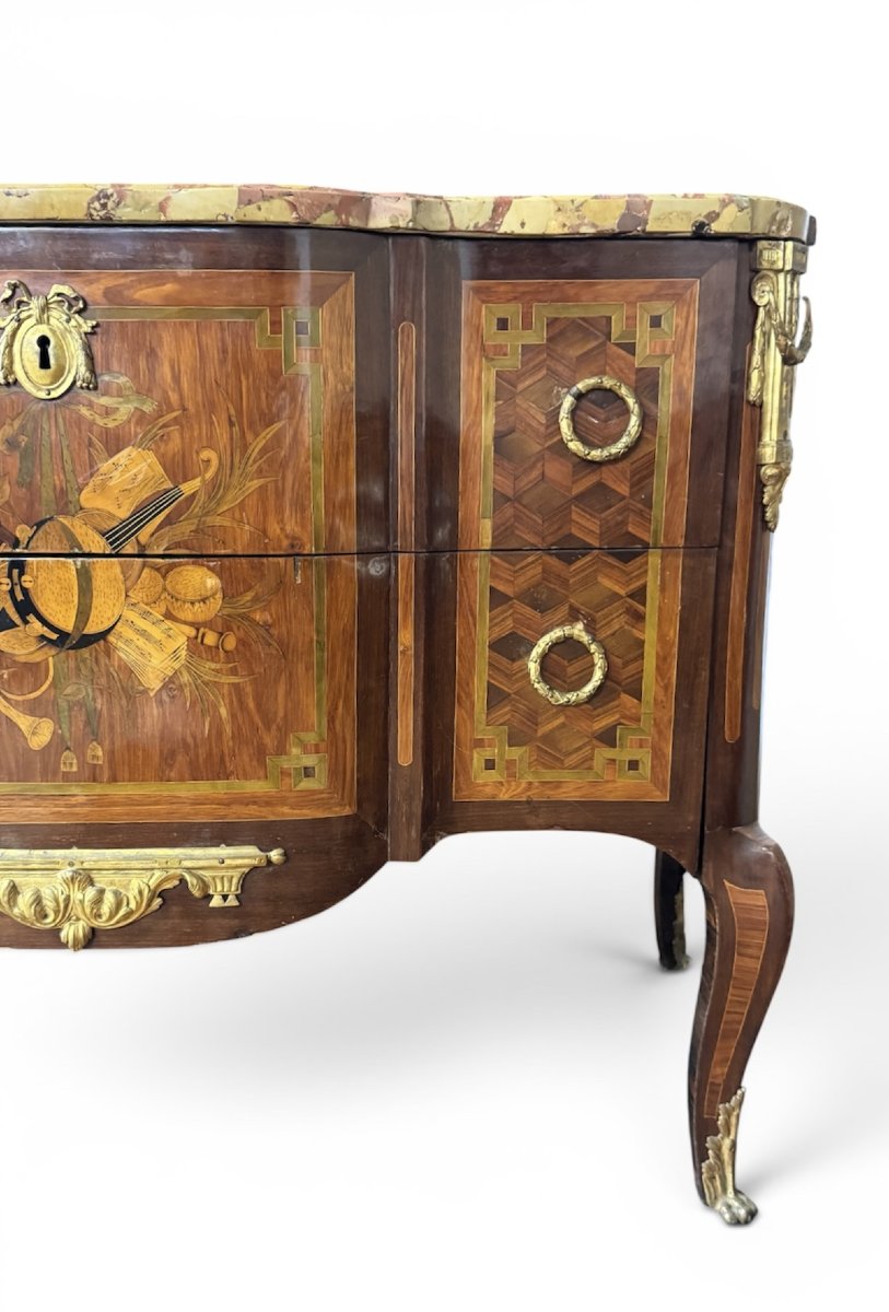 Commode d'époque Transition estampillée FROMAGEAU - époque XVIII° siècle-photo-7