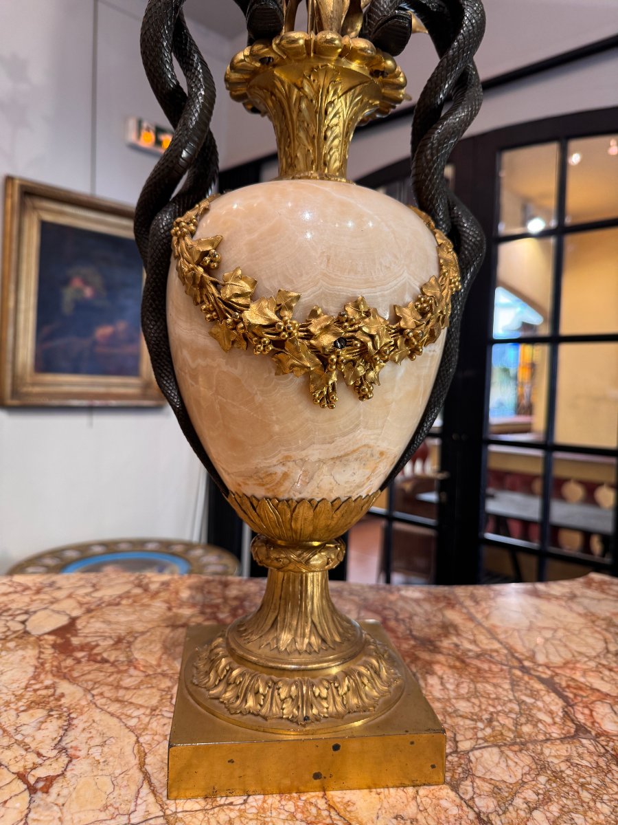 Pair Of Large "snake" Vases After Pierre Gouthière (1732–1813)-photo-2