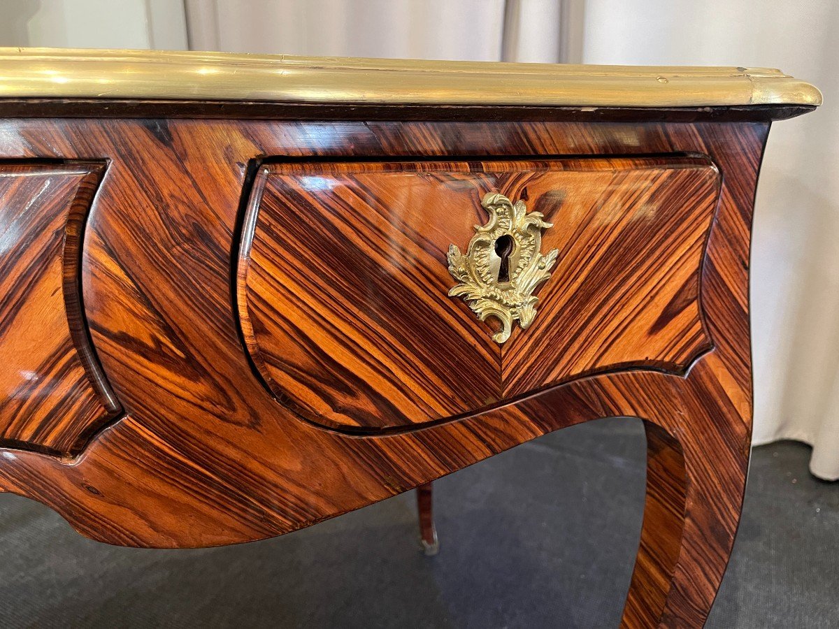 Bureau Plat De Milieu, époque Louis XV, XVIII° Siècle-photo-3