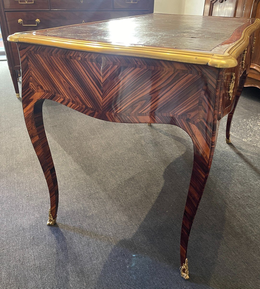 Bureau Plat De Milieu, époque Louis XV, XVIII° Siècle-photo-5