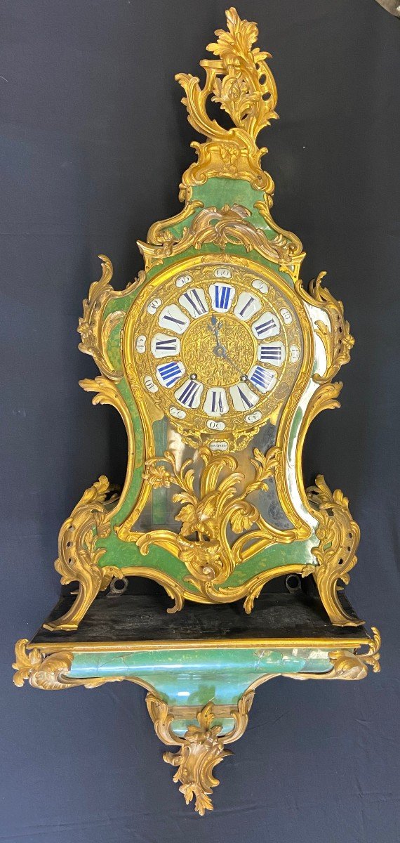 Cartel And Its Louis XV Period Console, Signed-photo-4
