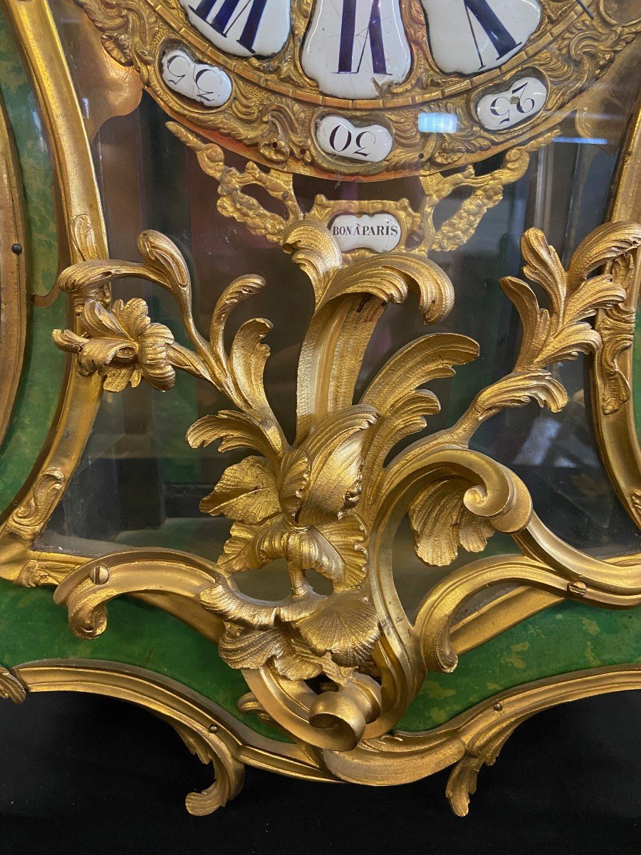 Cartel Et Sa Console d'époque Louis XV, Signé -photo-2