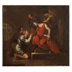 GIORDANO Luca (Napoli, 1634-1705) - "Incoronazione di spine" huile sur toile - XVII°
